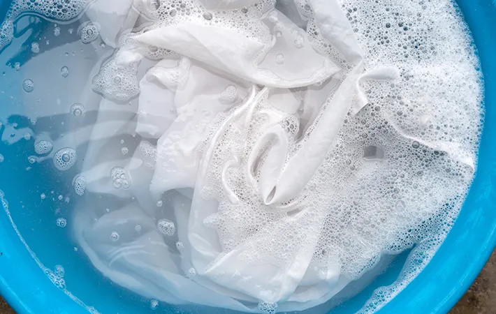 洗濯をする写真