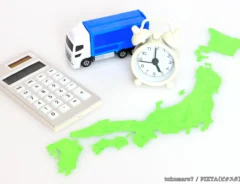 計算機と時計の写真