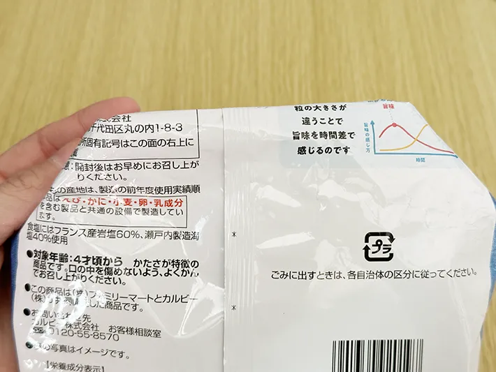 折ったポテトチップスの袋の画像（撮影：grapeライフハック編集部）