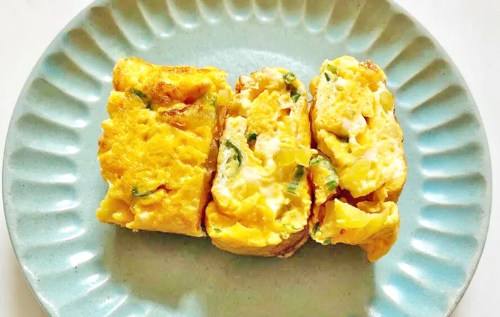 『たくあん入りの玉子焼き』の完成写真（撮影：エニママ）