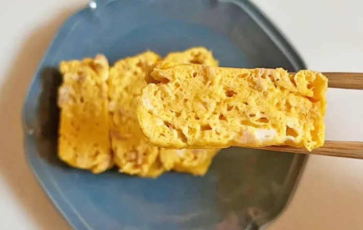 『ツナマヨ入りの玉子焼き』の完成写真（撮影：エニママ）