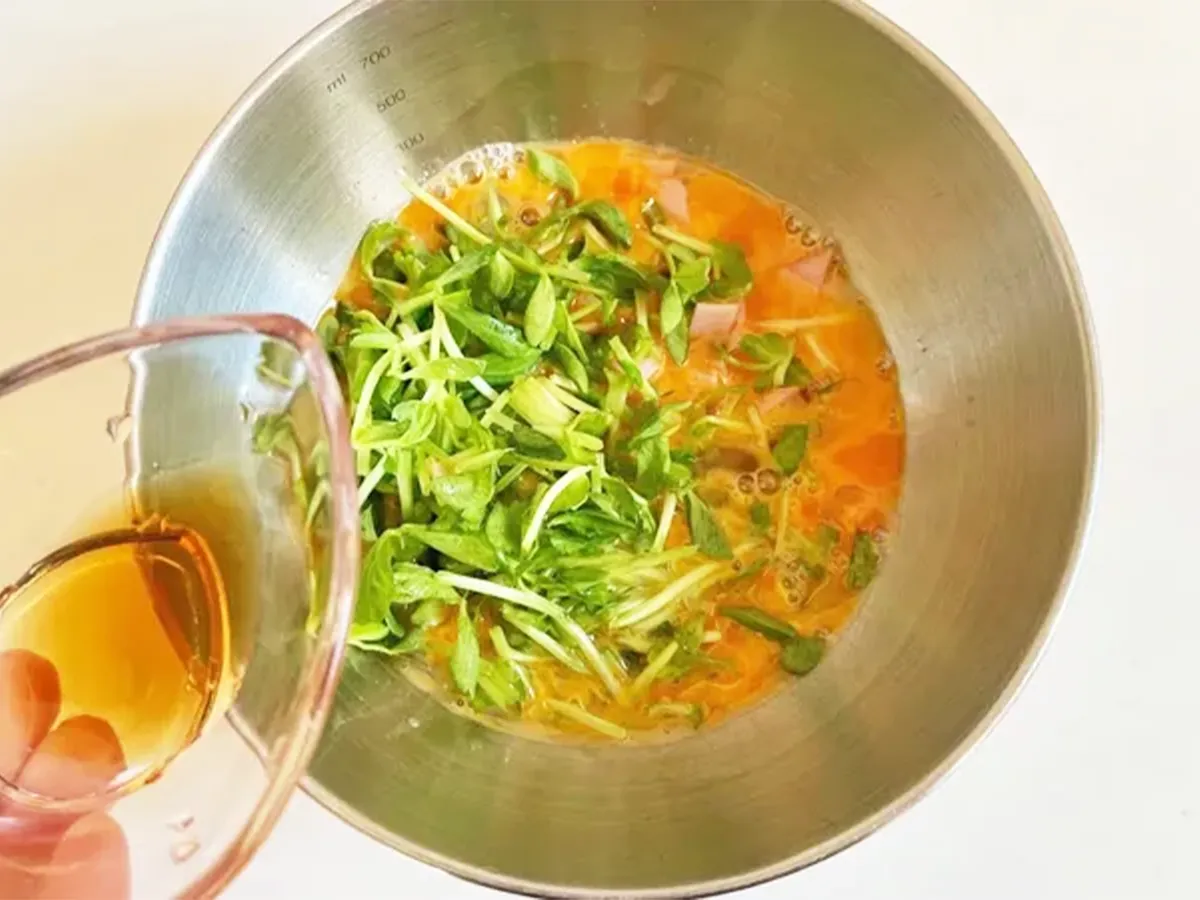 豆苗卵焼きの写真（撮影：エニママ）