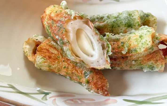 『ちくわチーズ揚げ』の完成写真（撮影：エニママ）