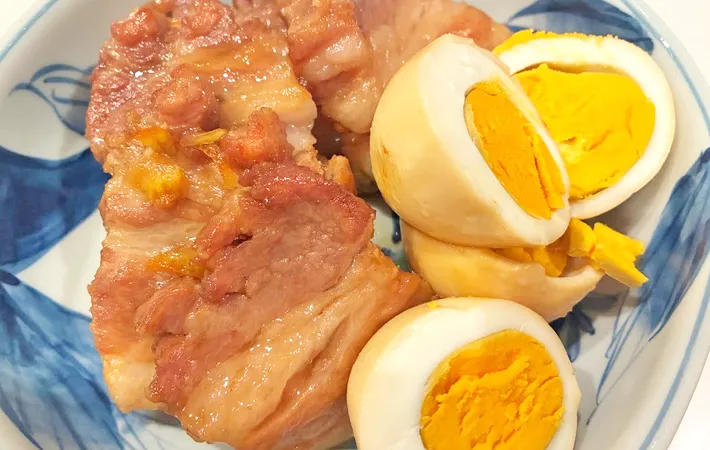 『マーマレードジャム入り豚の角煮』の完成写真（撮影：エニママ）