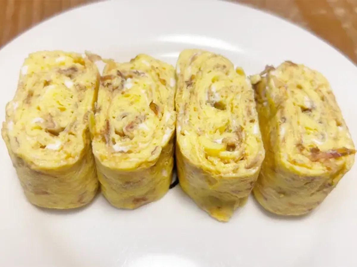 カツオ節入り玉子焼きの完成写真(撮影:エニママ)