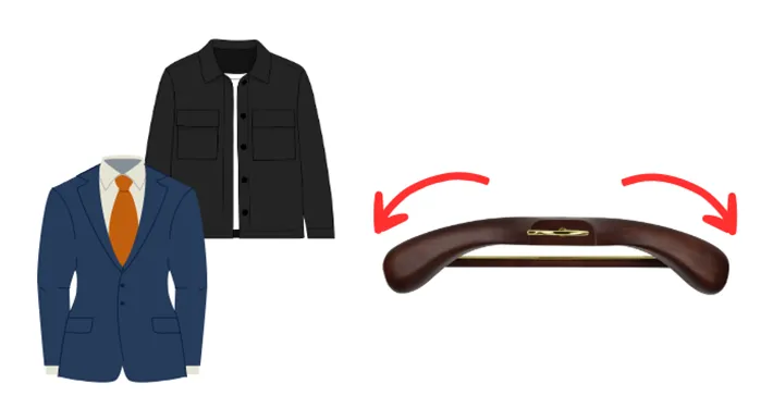 スーツ・ジャケット用のハンガーを選ぶポイントの画像