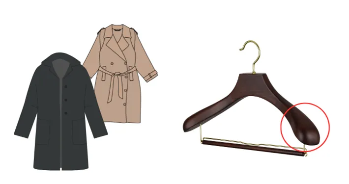 コート・アウター用のハンガーを選ぶポイントの画像
