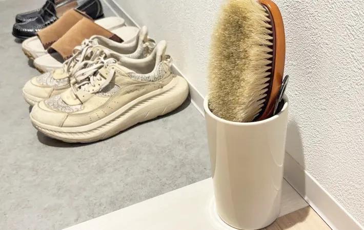 『磁器ベージュキッチンツールスタンド』の使用写真（撮影：キジカク）