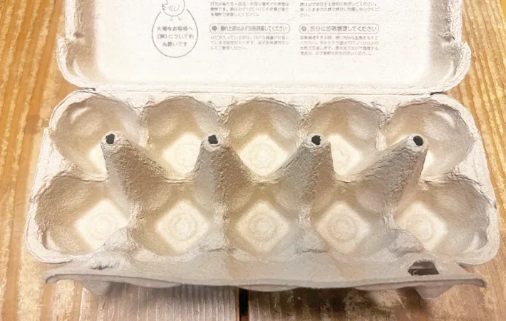 『紙製卵パック』の写真（撮影：エニママ）