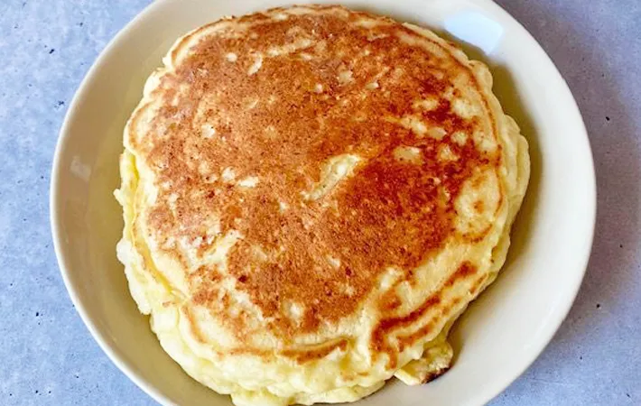 『豆腐入りホットケーキ』の完成写真（撮影：エニママ）