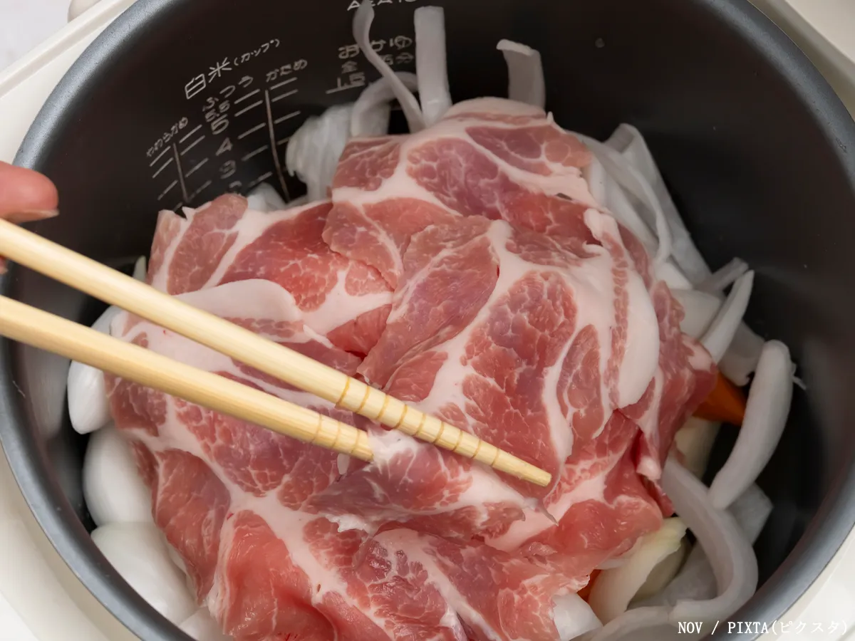 炊飯器調理の写真