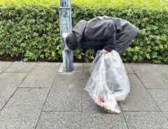 ゴミ拾いをしている写真（撮影：grape編集部）
