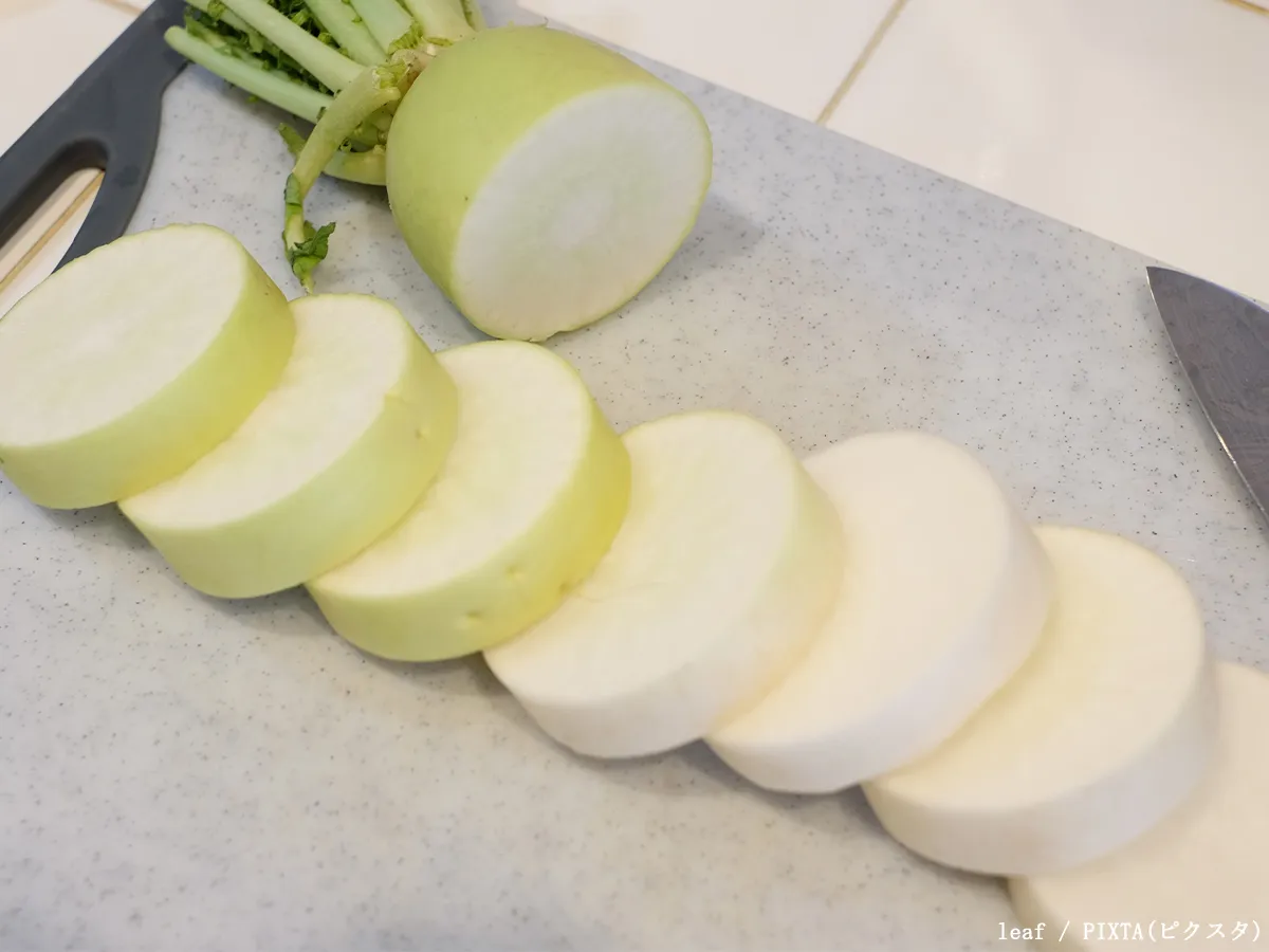 大根を切る写真