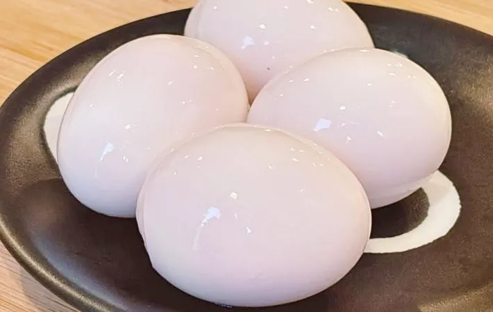 『食べるマヨネーズ!?半熟卵の岩下漬け』の完成写真（撮影：キジカク）