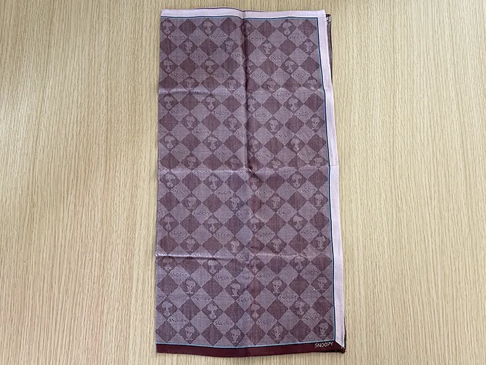 ハンカチを折っている画像（撮影：grapeライフハック編集部）