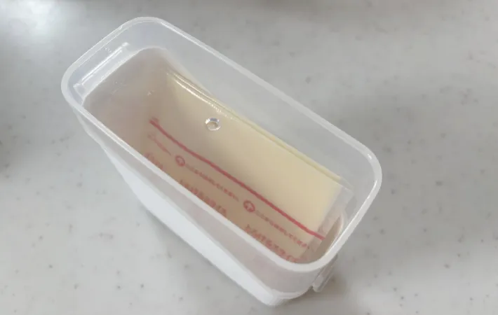 スライスチーズを入れた画像（撮影：エニママ）