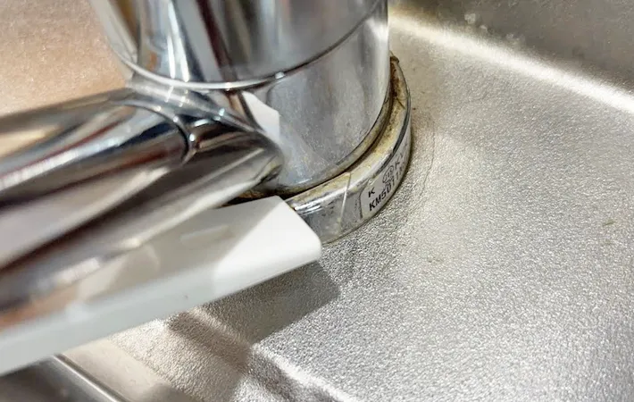 『ダイソー しなる隙間ヘラ』の使用写真（撮影：キジカク）