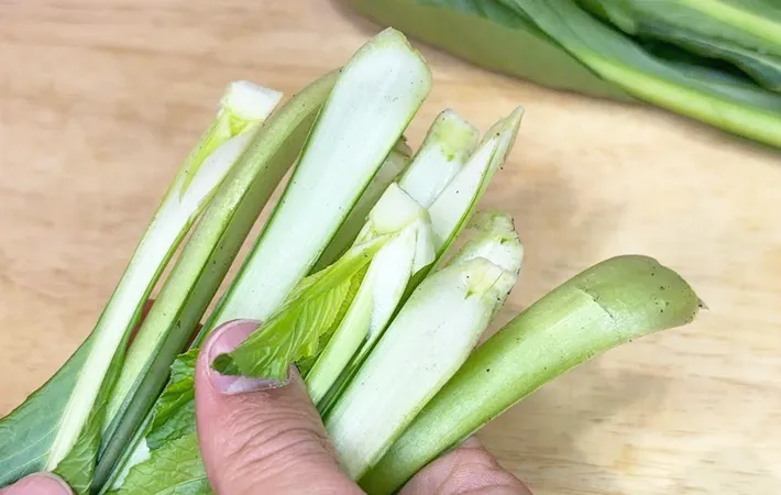 『小松菜の切り方』の写真（撮影：キジカク）