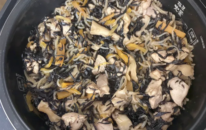 炊き上がりの写真（撮影：エニママ）