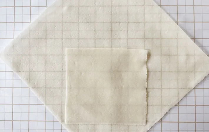 ミニサイズの春巻きの皮を置いた画像（撮影：エニママ）