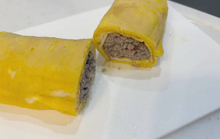 玉子焼きの断面の画像（撮影：エニママ）