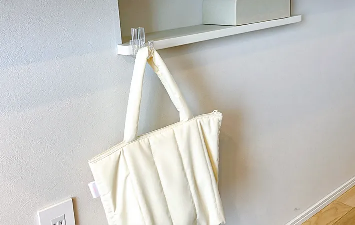 サブバッグを掛けた写真（撮影：エニママ）