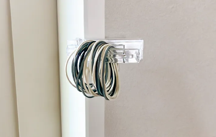 輪ゴムをかけた写真（撮影：エニママ）