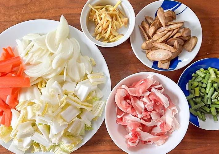 『便利いため』の材料の写真（撮影：エニママ）