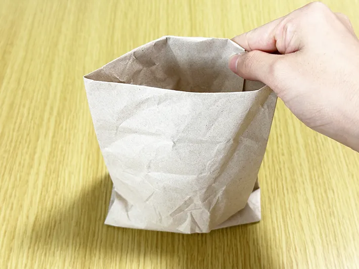 緩衝材のゴミ袋の完成画像（撮影：grapeライフハック編集部）