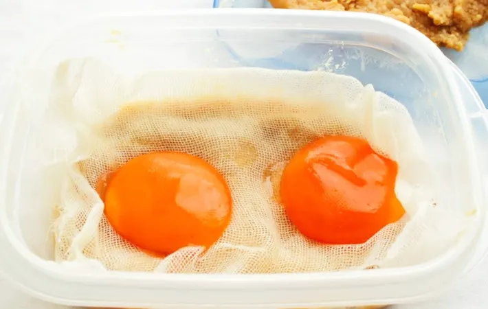 『珍味 卵黄のみそ漬け』の完成写真（撮影：キジカク）