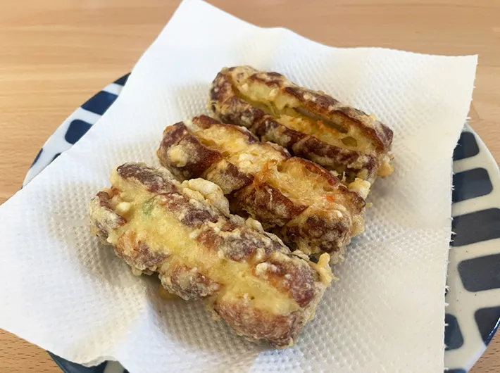 ちくわサラダの完成品写真（撮影：grapeフード編集部）