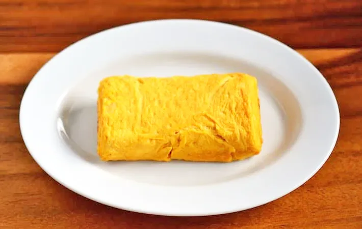 『豆腐入り玉子焼き』の完成写真（撮影：小泉明代）