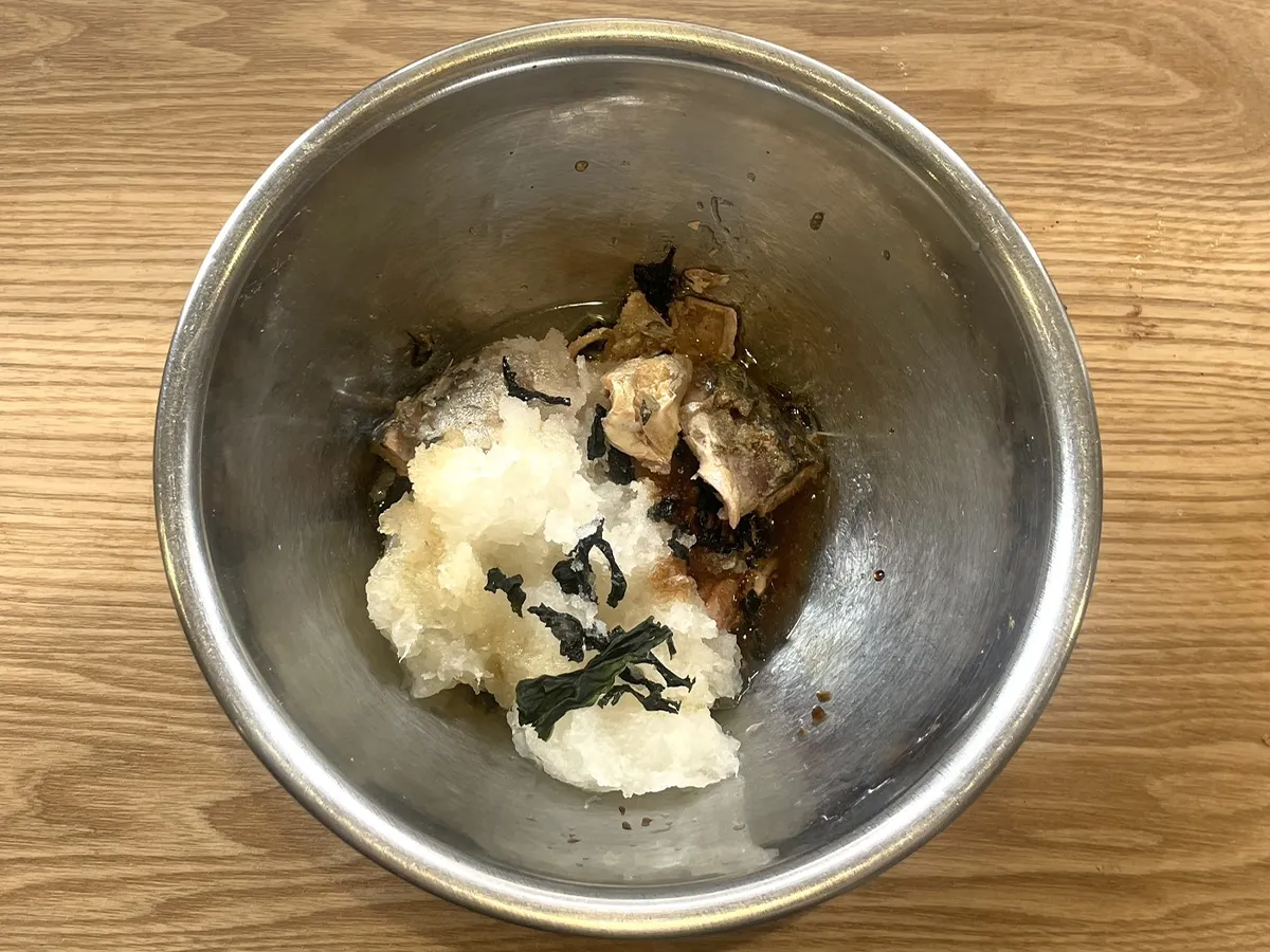 大根おろしとサバのサラダの写真(画像提供:沖多恵子)