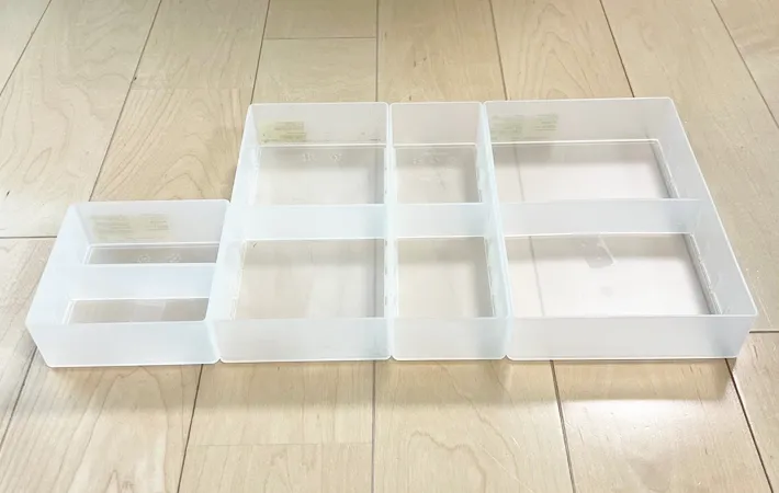 『ポリプロピレンデスク内整理トレー』の写真（撮影：Classy Life）