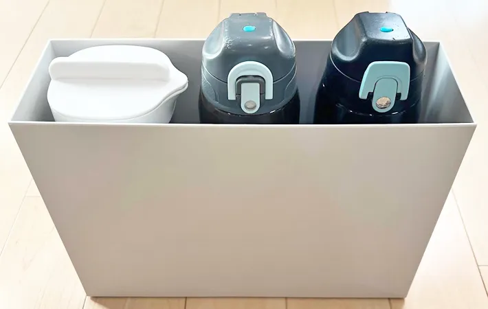 『再生ポリプロピレン入りファイルボックス』の使用写真（撮影：Classy Life）