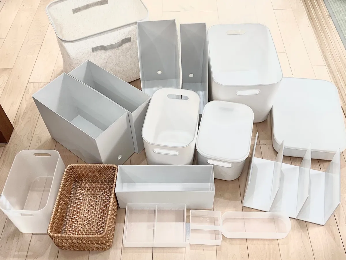『無印良品の収納用品』の写真（撮影：Classy Life）
