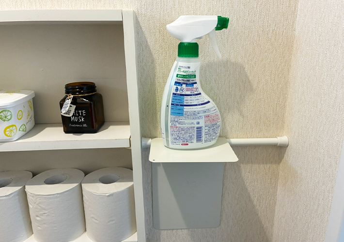 つっぱり棒の活用写真（撮影：grapeライフハック編集部）