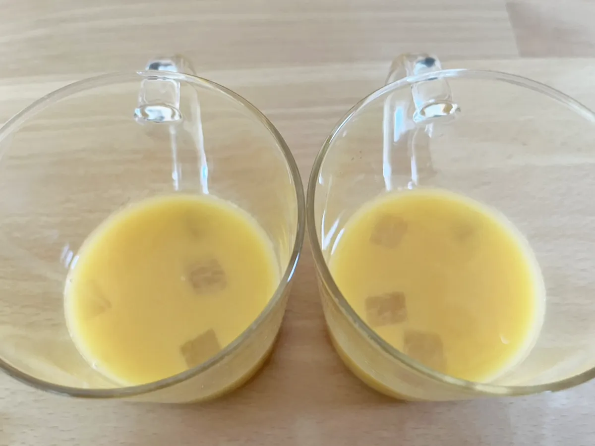 加熱前の茶碗蒸しの写真(撮影:grapeフード編集部)