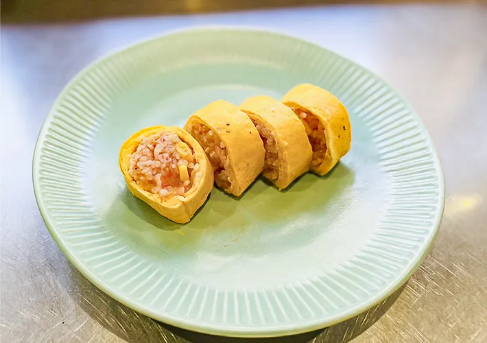 『ロールオムライス』の完成写真