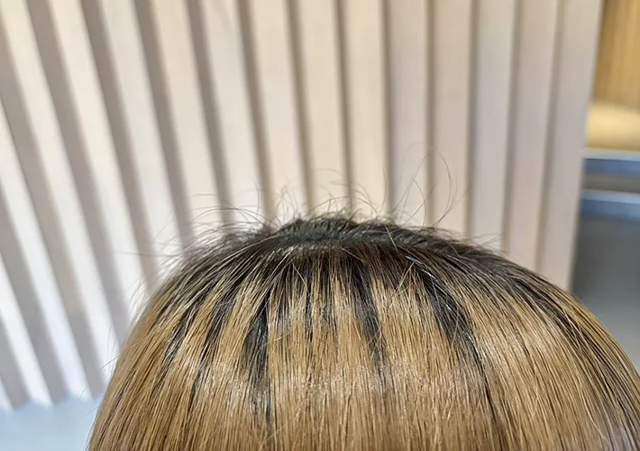 スタイリング前の『うき毛』の写真