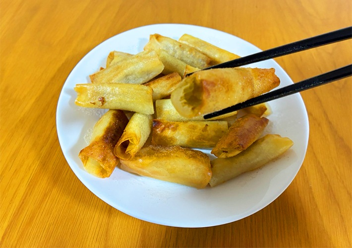 エノキの春巻きレシピの写真（撮影：grapeフード編集部）