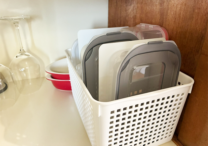 タッパー収納の写真（撮影：grapeライフハック編集部）