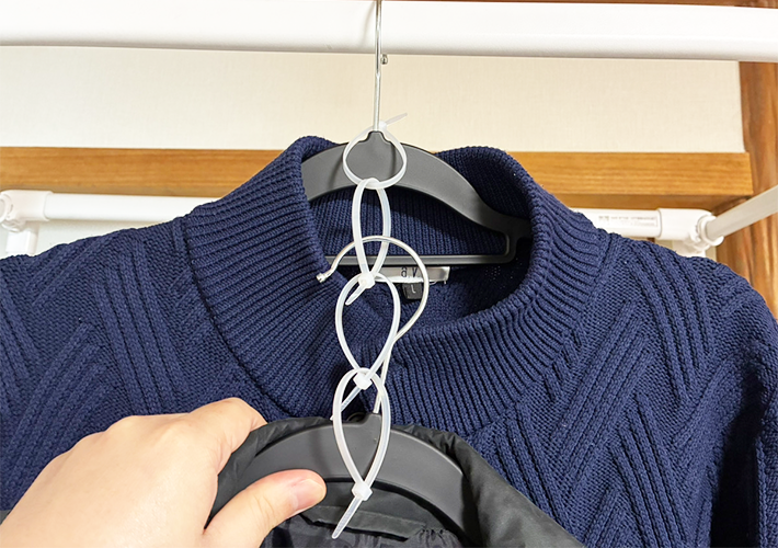 衣類収納のライフハック写真（撮影：grapeライフハック編集部）