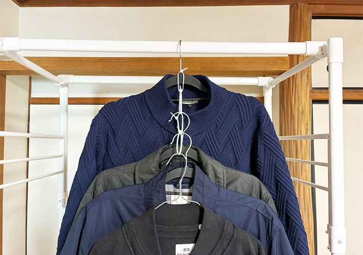 衣類収納のライフハック写真（撮影：grapeライフハック編集部）