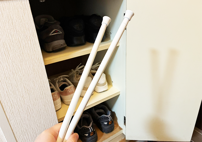 靴箱の整理写真（撮影：grapeライフハック編集部）