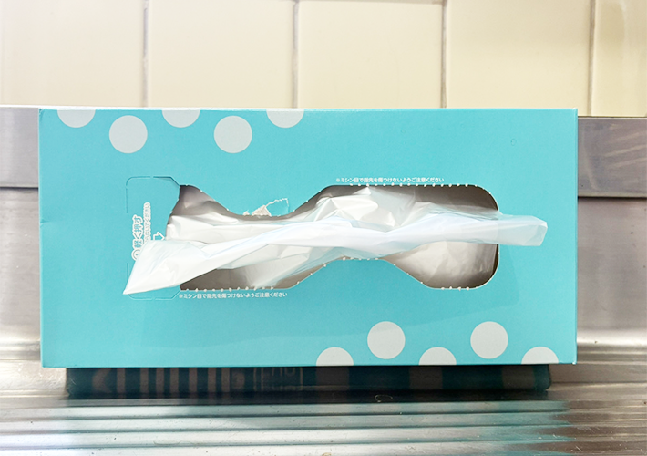 ティッシュの空箱の活用写真（撮影：grapeライフハック編集部）