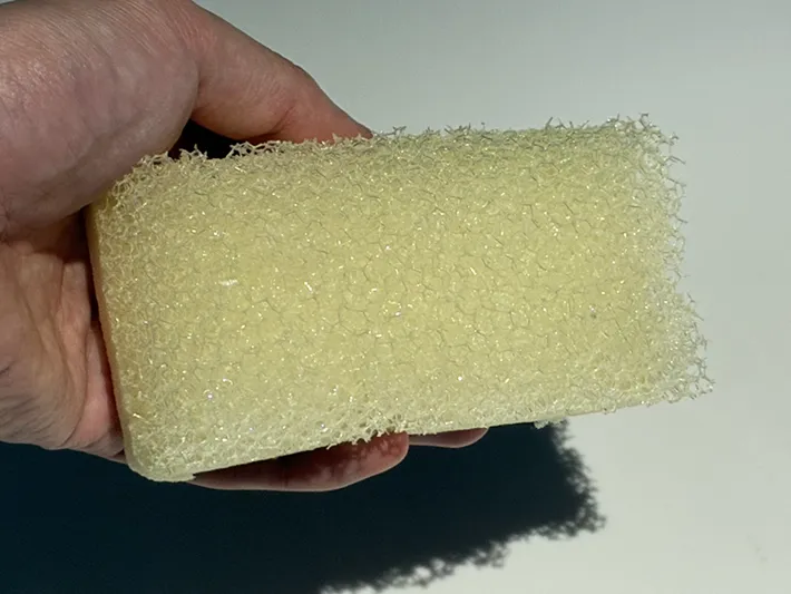 手に持ったスポンジの写真（撮影：grape編集部）