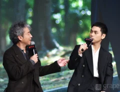 『九条の大罪』配信直前イベントに登壇した柳楽優弥さん、ムロツヨシさん（撮影：grape芸能編集部）