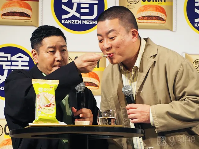 『完全メシ』のフルラインアップ戦略発表会および新商品試食会に出席した『チョコレートプラネット』（撮影：grape芸能編集部）