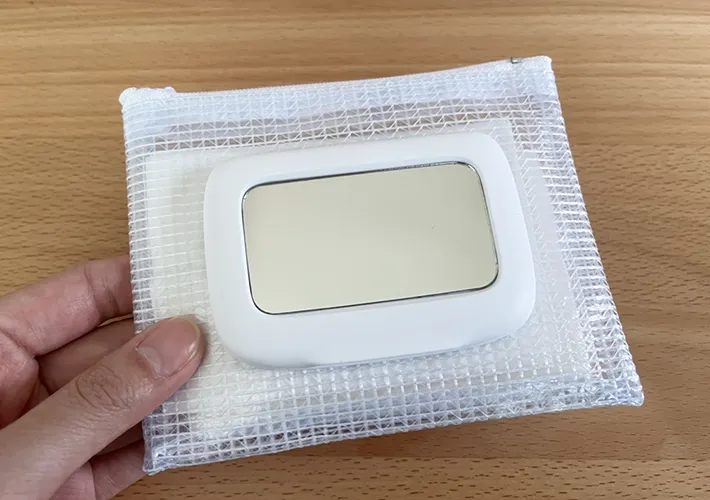 手作りティッシュケースの完成写真（撮影：grapeライフハック編集部）